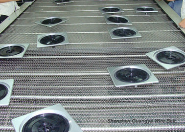 Spiral Stainless Steel Wire Mesh Conveyor Belt For Drying / Cleaning Strong Tension