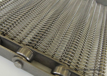 Metal Mesh Spiral Conveyor Belt For Roasting Food Stuff Alkali - Resisting