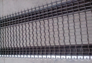 Safety Chain Link Flat Wire Belt Plain Weave For Curing Furnace ISO9001