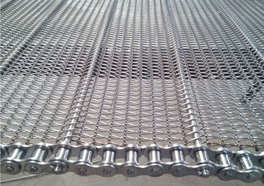 Stainless Steel Chain Conveyor Belt High Strength Customized For Food Baking
