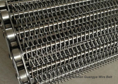 Stainless Steel Chain Mesh Conveyor Belt Lifting G80 Argon Welding Simple Design